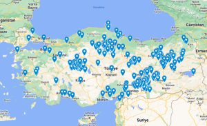 CANBEG'LERİN YAŞADIĞI ŞEHİRLER HARİTASI